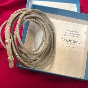 Touchstone Crystal Silver Wrap Bracelet